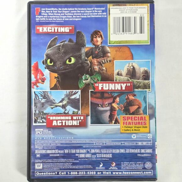 How to Train Your Dragon 2 (2014) [DVD] DreamWorks - Picture 3 of 3